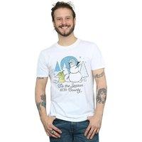 Star Wars Men's The Mandalorian Tis The Season T-Shirt in White | Size: Small