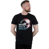 Marvel Men's The Falcon & The Winter Soldier Wield The Shield T-Shirt in Black | Size: 4XL