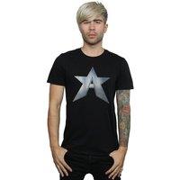 Marvel Men's The Falcon & The Winter Soldier A Star T-Shirt in Black | Size: Medium