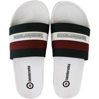 Lambretta Men's Prince White/Green Sliders | Size: 9