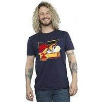 Looney Tunes Men's Lola Rabbit New Year T-Shirt in Navy | Size: 5XL