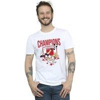 Looney Tunes Men's Lola Football Champions T-Shirt in White | Size: Small