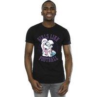 Looney Tunes Men's Lola Bunny Like Football T-Shirt in Black | Size: Large