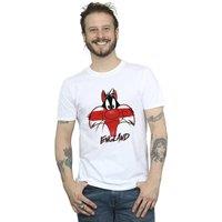 Looney Tunes Men's Sylvester England Face T-Shirt in White | Size: Small