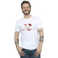 Disney Men's Big Hero 6 Baymax Kitten Heads T-Shirt in White | Size: 4XL