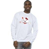 Disney Men's Big Hero 6 Baymax Kitten Heads Sweatshirt in White | Size: 2XL