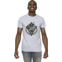Marvel Men's Black Panther Wakanda Forever Group Ring Pose T-Shirt in Grey | Size: Small