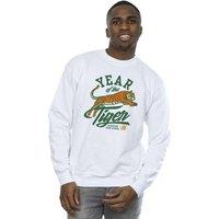 Netflix Men's Stranger Things Hawkins Year of The Tiger 86 Sweatshirt in White | Size: XL