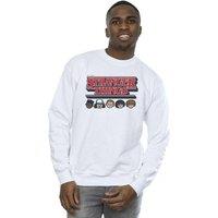 Netflix Men's Stranger Things Caricature Logo Sweatshirt in White | Size: Large