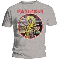 Iron Maiden Men's Killers Circle T-Shirt in Grey | Size: Large