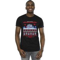Netflix Men's Stranger Things Fair Isle T-Shirt in Black | Size: 5XL