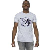 Netflix Men's The Witcher Wolf Logo Infill T-Shirt in Grey | Size: 4XL