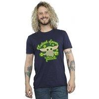 Star Wars Men's The Mandalorian St Patricks Day Cutest Clover T-Shirt in Navy | Size: 4XL