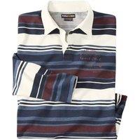 Atlas for Men Men's Contrast Long-Sleeved Polo Shirt in Blue | Size: Small
