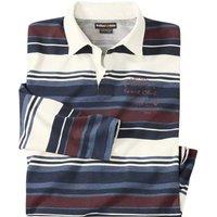 Atlas for Men Men's Contrast Long-Sleeved Polo Shirt in Blue | Size: Large