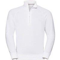 Russell Men's Authentic Quarter Zip Sweatshirt in White | Size: 2XL