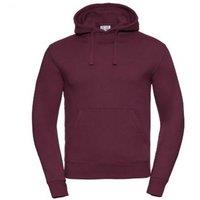 Russell Men's Authentic Hooded Sweatshirt Hoodie in Burgundy | Size: Medium