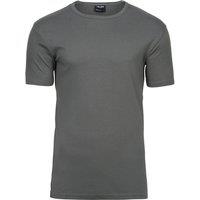 TEE JAYS Men's Interlock Short Sleeve T-Shirt in Mid Grey | Size: 3XL