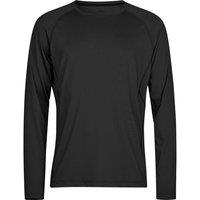 TEE JAYS Men's CoolDry Long-Sleeved Crop T-Shirt in Black | Size: Large