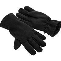 Beechfield Men's Fleece Gloves in Black | Size: S/M