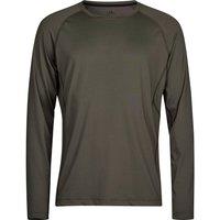 TEE JAYS Men's CoolDry Long-Sleeved Crop T-Shirt in Green | Size: XL