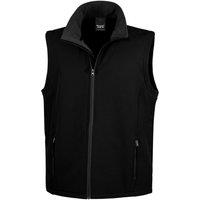 Result Men's Printable Softshell Body Warmer in Black | Size: 4XL
