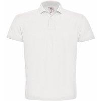 B&C Men's ID.001 Short Sleeve Polo Shirt in White | Size: XS