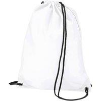 Bagbase Men's Budget Water Resistant Sports Gymsac Drawstring Bag (11 Litres) in White