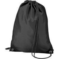 Bagbase Men's Budget Water Resistant Sports Gymsac Drawstring Bag (11 Litres) in Black