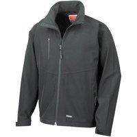 Result Men's 2 Layer Base Softshell Breathable Wind Resistant Jacket in Black | Size: 2XL