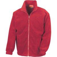Result Men's Full Zip Active Fleece Anti Pilling Jacket in Red | Size: Large