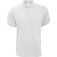 B&C Men's Safran Polo Shirt Short Sleeve Polo Shirts in White | Size: 3XL