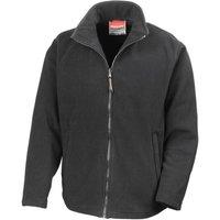 Result Men's High Grade Microfleece Horizon Showerproof Breathable Jacket in Black | Size: XL