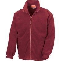 Result Men's Full Zip Active Fleece Anti Pilling Jacket in Burgundy | Size: Large