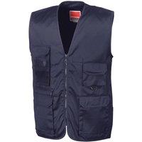 Result Men's Safari Waistcoat Jacket in Navy | Size: Large