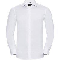 Russell Collection Men's Ultimate Stretch Long-Sleeved Shirt in White | Size: Medium