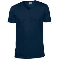 Gildan Men's Softstyle V Neck T-Shirt in Navy | Size: XL