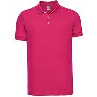 Russell Men's Stretch Fitted Polo Shirt in Fuchsia | Size: Large