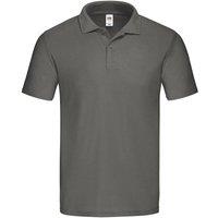 Fruit of the Loom Men's Original Polo Shirt in Mid Grey | Size: XL