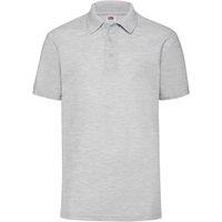 Fruit of the Loom Men's 65 35 Pique Polo Shirt in Grey | Size: 5XL