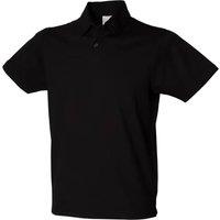SF Men Men's Stretch Short-Sleeved Polo Shirt in Black | Size: 2XL