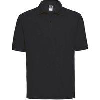 Russell Men's Classic Polycotton Polo Shirt in Black | Size: XL