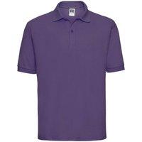 Russell Men's Classic Polycotton Polo Shirt in Purple | Size: XS