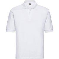 Russell Men's Classic Polycotton Polo Shirt in White | Size: Medium