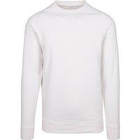 Build Your Brand Men's Crew Neck Raglan Sweatshirt in White | Size: XL