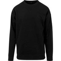 Build Your Brand Men's Crew Neck Sweatshirt in Black | Size: 4XL