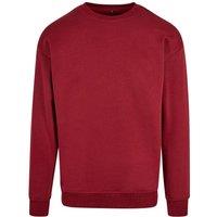 Build Your Brand Men's Crew Neck Sweatshirt in Burgundy | Size: 4XL