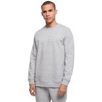 Build Your Brand Men's Basic Cotton Crew Neck Sweatshirt in Grey | Size: 5XL