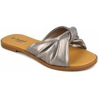 Savannah Women's Knot Front Flat Slide Sandals in Metallics | Size: 7