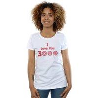 Marvel Women's Avengers Endgame I Love You 3000 Circuits Cotton T-Shirt in White | Size: Small